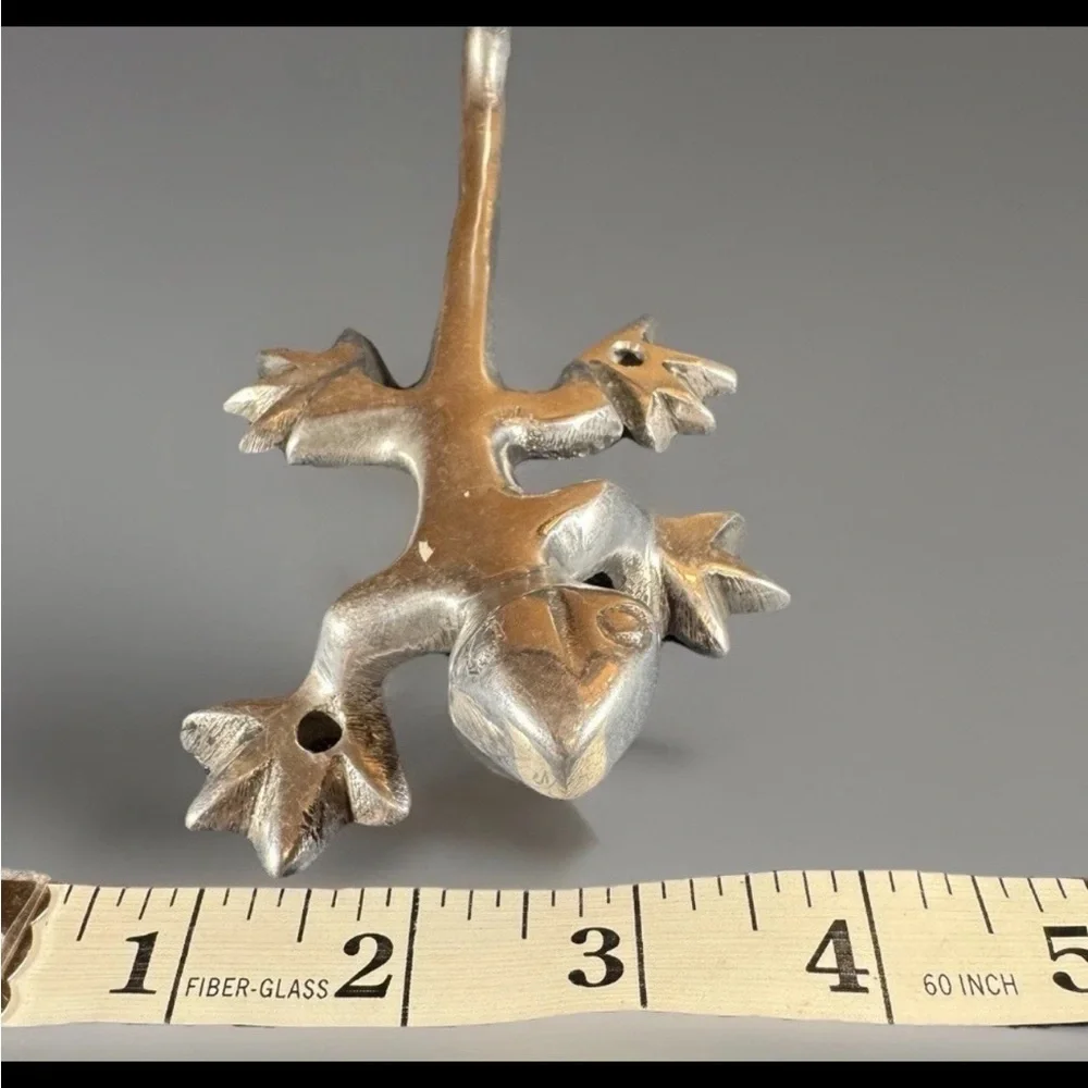 Set of 3 Aluminum GECKO LIZARD Wall Hooks Tail Hangs Plants Keys Coats Hats 7